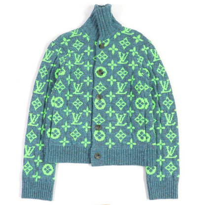 Louis Vuitton 22SS Hmn83w Wool Amen Break Monogram Signature Knit Cardigan Blue