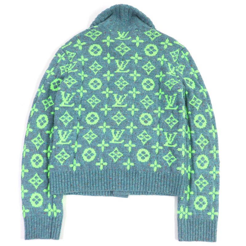 Louis Vuitton 22SS Hmn83w Wool Amen Break Monogram Signature Knit Cardigan Blue