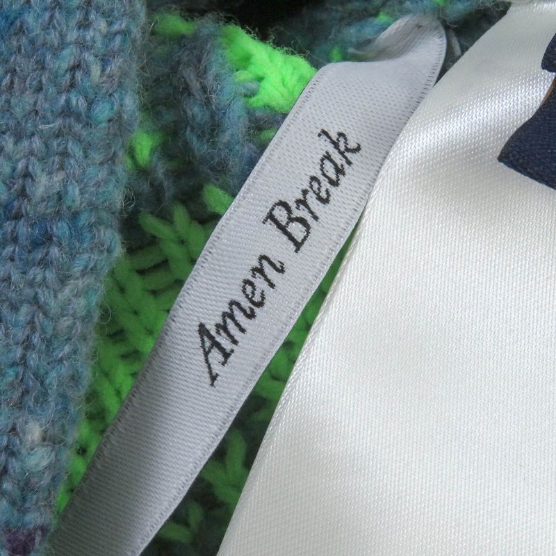 Louis Vuitton 22SS Hmn83w Wool Amen Break Monogram Signature Knit Cardigan Blue