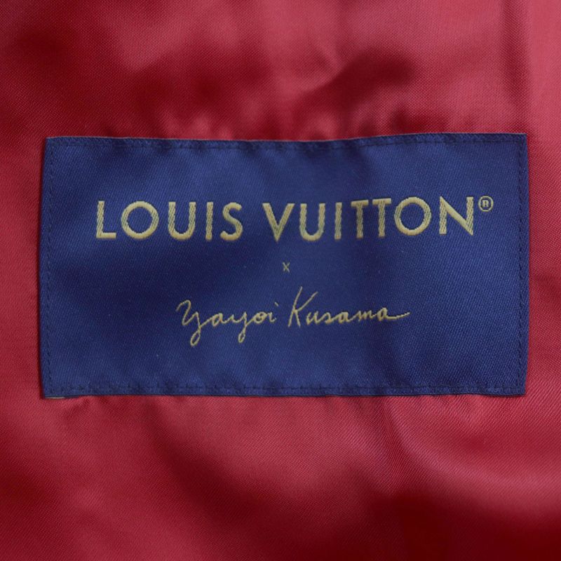 Louis Vuitton Yayoi Kusama 23SS Hol31e Cowhide Wool Embroidered Varsity Jacket