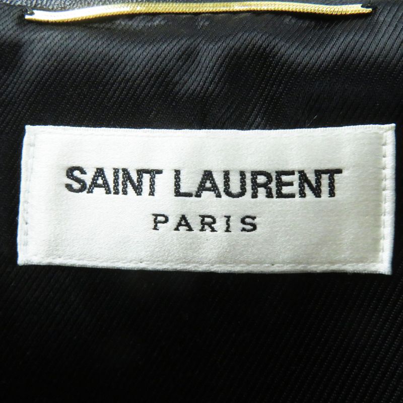 Saint Laurent Paris 15AW Eddie Period Lamb Leather Tailored Rider's Jacket