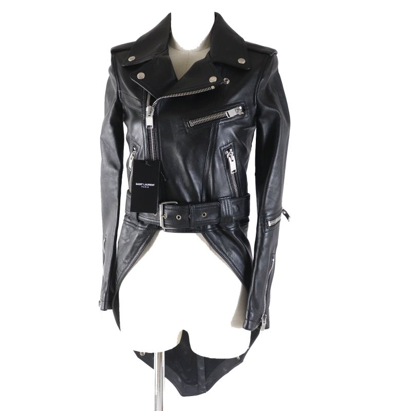 Saint Laurent Paris 15AW Eddie Period Lamb Leather Tailored Rider's Jacket