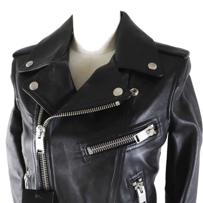 Saint Laurent Paris 15AW Eddie Period Lamb Leather Tailored Rider's Jacket