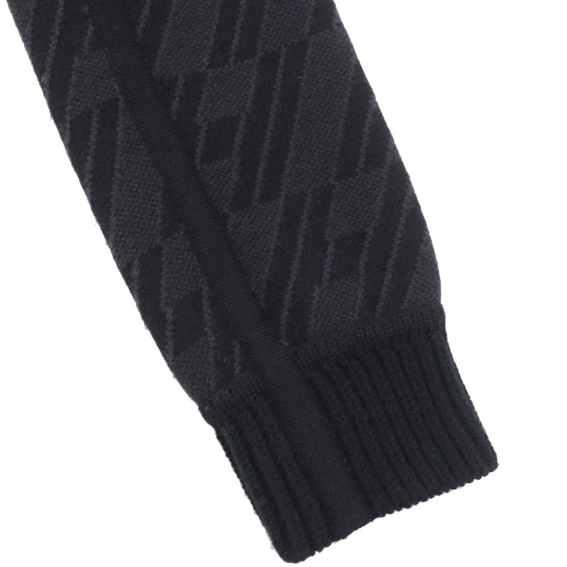 Hermes 23AW 3h2204d2 Wool Cashmere Bias H/none Fabric Reversible Zip Knit