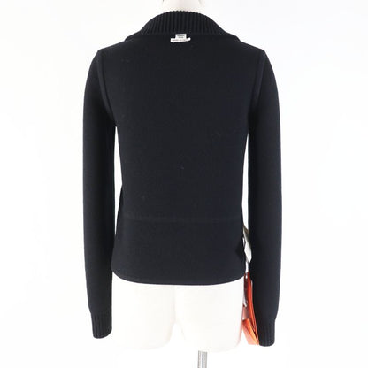 Hermes 23AW 3h2204d2 Wool Cashmere Bias H/none Fabric Reversible Zip Knit