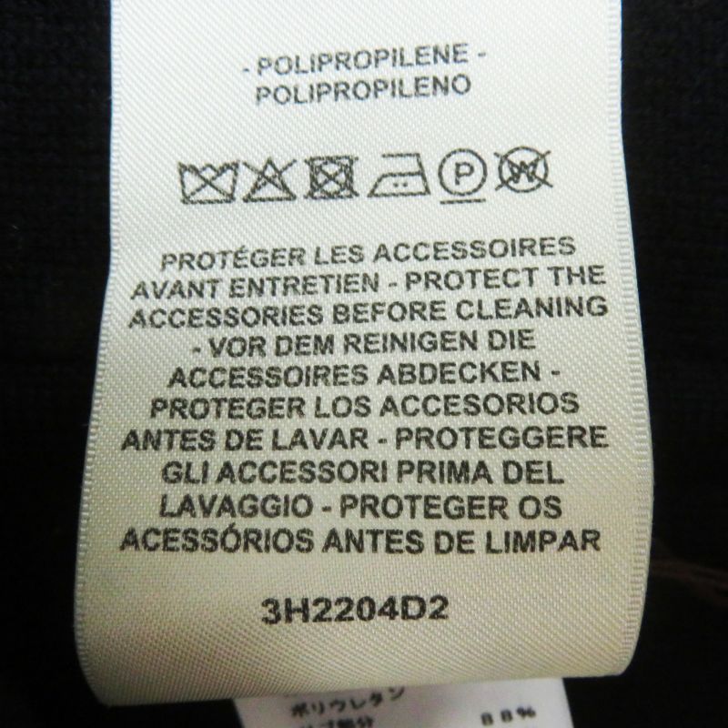 Hermes 23AW 3h2204d2 Wool Cashmere Bias H/none Fabric Reversible Zip Knit