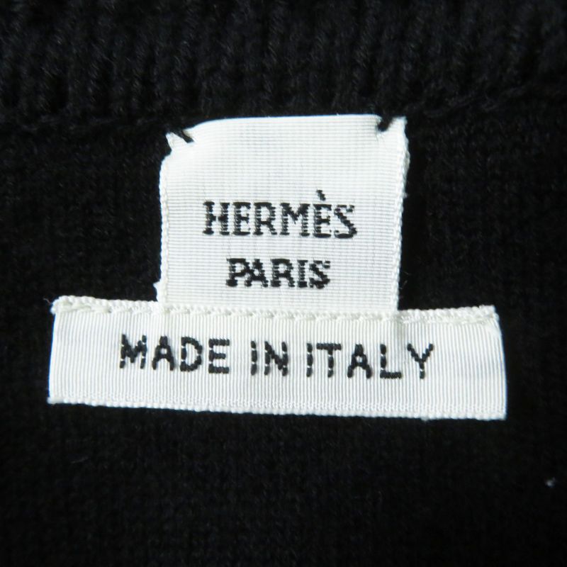 Hermes 23AW 3h2204d2 Wool Cashmere Bias H/none Fabric Reversible Zip Knit