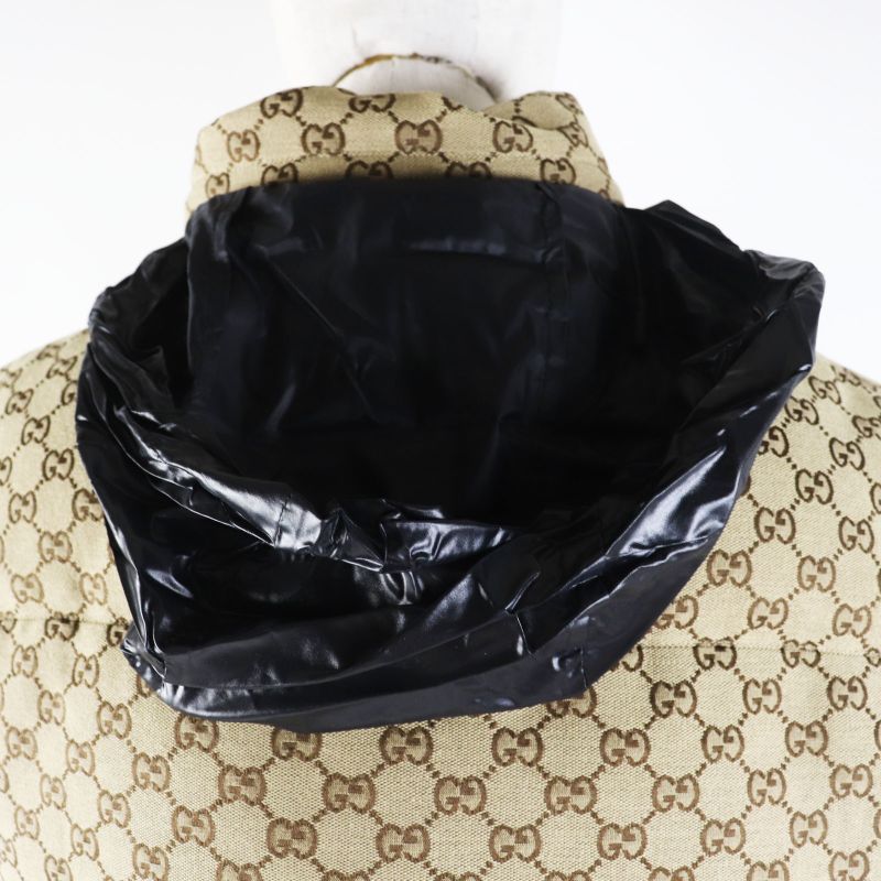 Gucci 23AW 776838 GG Pattern GG Canvas Hooded Zip-up Cotton Vest Beige XS Made