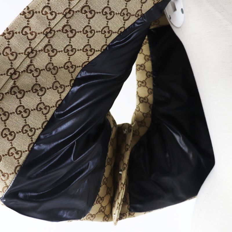 Gucci 23AW 776838 GG Pattern GG Canvas Hooded Zip-up Cotton Vest Beige XS Made