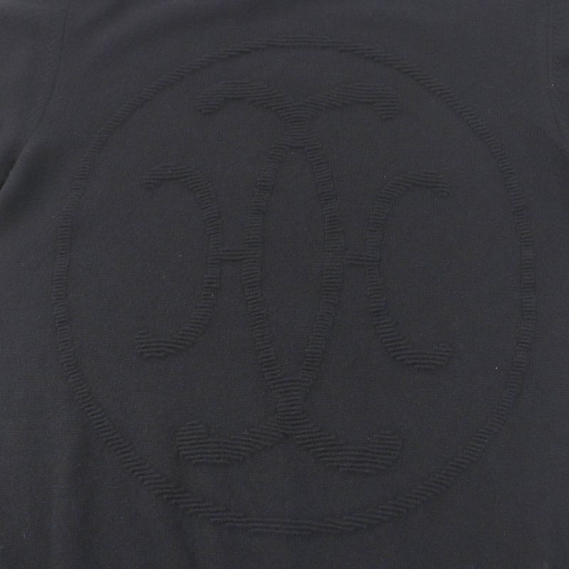Hermes 22AW 2h2663d1 100% Cashmere H Lift Short Sleeve Knit Black 36 Made In
