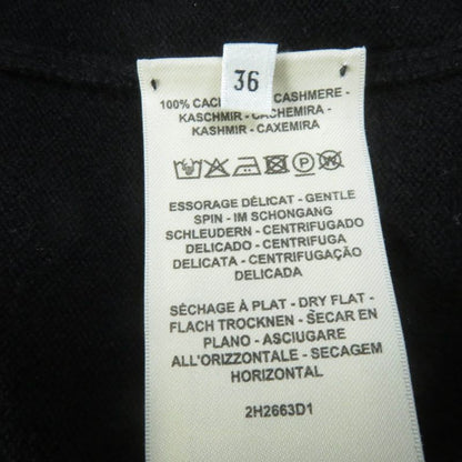 Hermes 22AW 2h2663d1 100% Cashmere H Lift Short Sleeve Knit Black 36 Made In