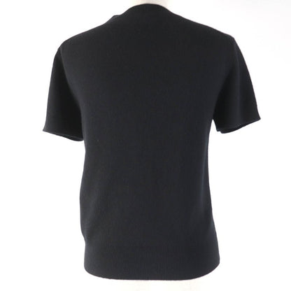 Hermes 22AW 2h2663d1 100% Cashmere H Lift Short Sleeve Knit Black 36 Made In