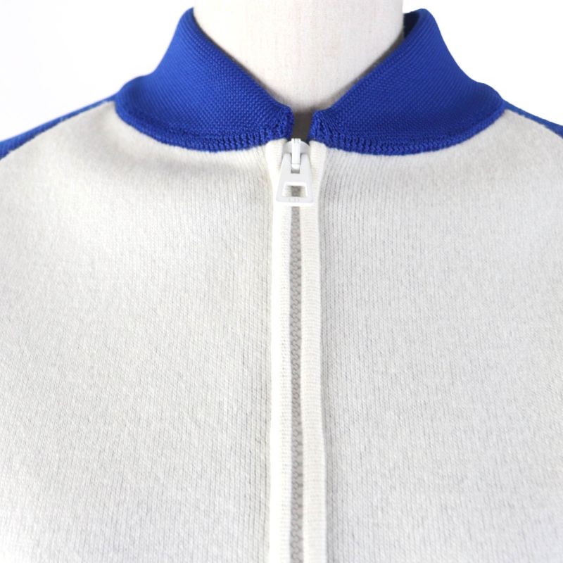 Christian DIOR 224v50am110 VIBE Cashmere-blend Cropped Knit Jacket Blue Ivory