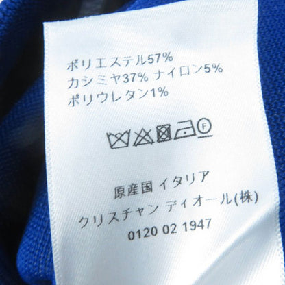 Christian DIOR 224v50am110 VIBE Cashmere-blend Cropped Knit Jacket Blue Ivory