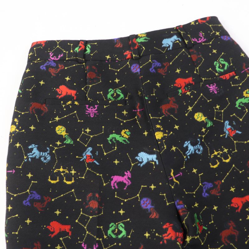 Christian DIOR 241p05a7203 Lucky Motif Pixel Silk Blend Constellation Pants