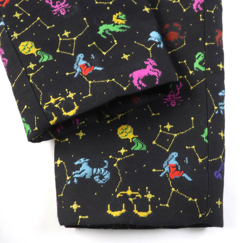 Christian DIOR 241p05a7203 Lucky Motif Pixel Silk Blend Constellation Pants