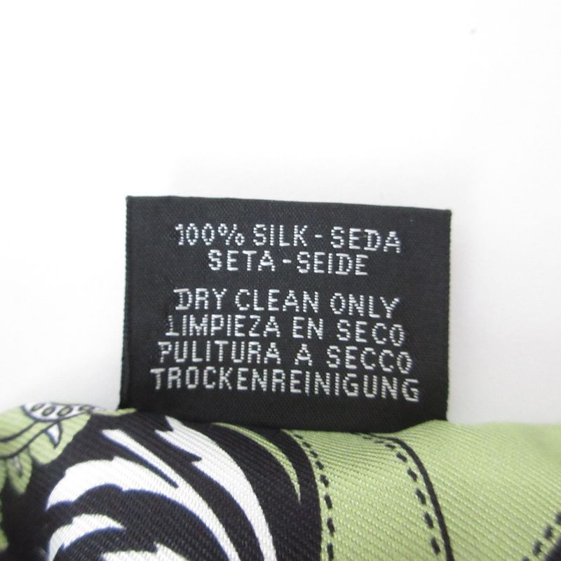 25ss Hermes Amazon Celebration Silk Twirly Scarf Green Ladies Used