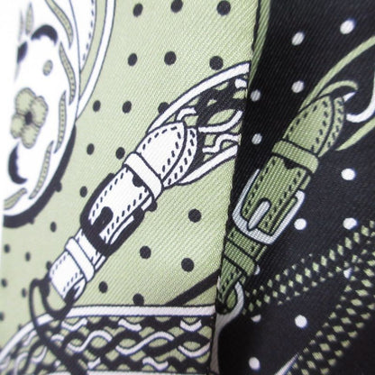 25ss Hermes Amazon Celebration Silk Twirly Scarf Green Ladies Used