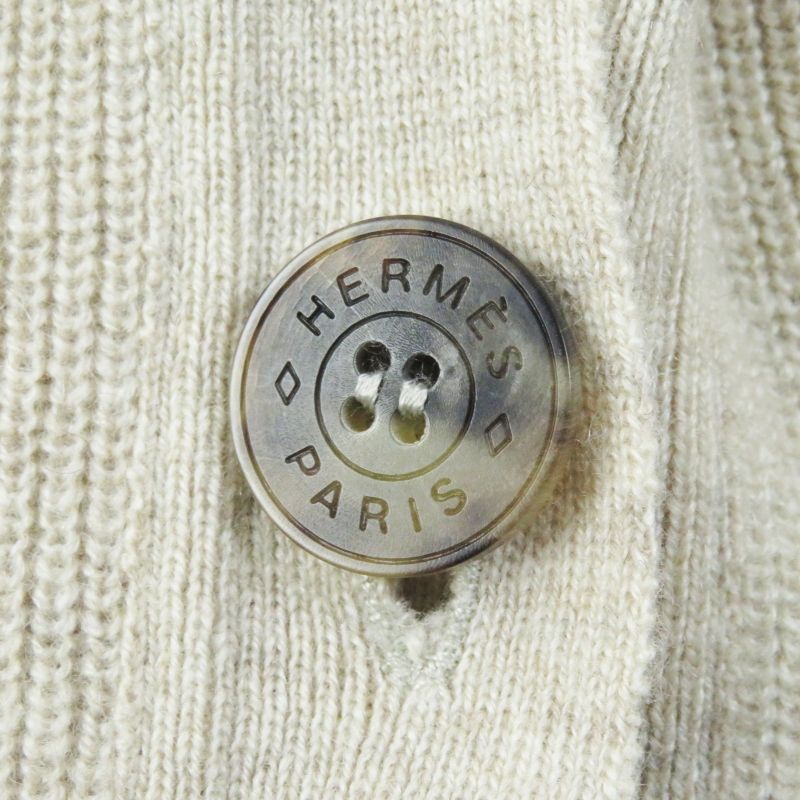 Hermes 24SS 4e2701d1 100% Cashmere Long Sleeves Knitted Cardigan With Logo