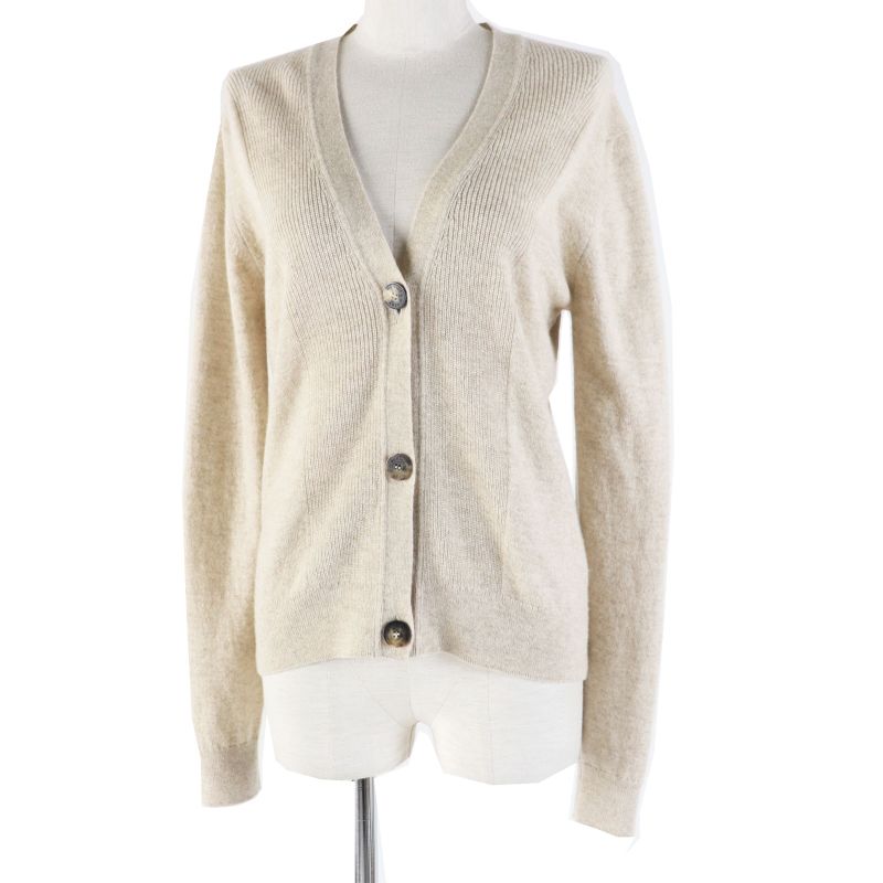 Hermes 24SS 4e2701d1 100% Cashmere Long Sleeves Knitted Cardigan With Logo