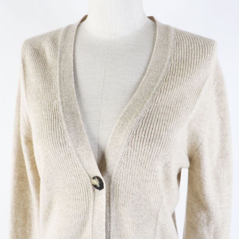 Hermes 24SS 4e2701d1 100% Cashmere Long Sleeves Knitted Cardigan With Logo