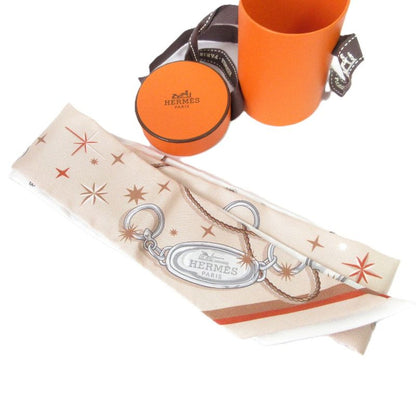 25aw Hermes C'est LA Fete Silk Tulley Scarf Beige Ladies Used