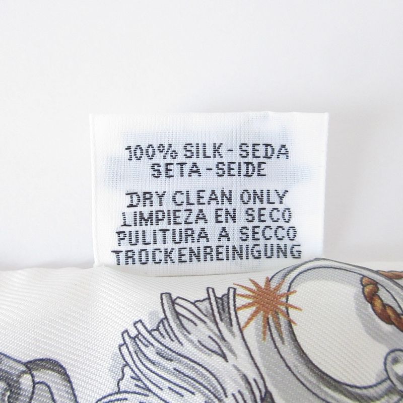 25aw Hermes C'est LA Fete Silk Tulley Scarf Beige Ladies Used