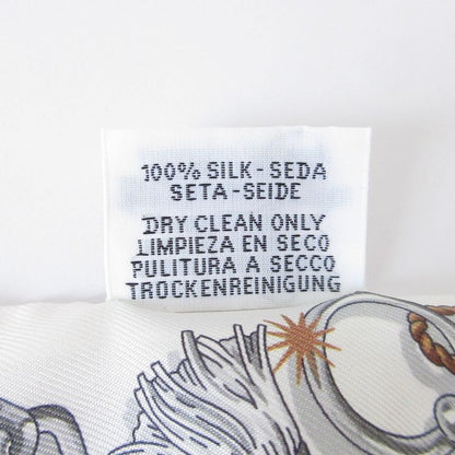 25aw Hermes C'est LA Fete Silk Tulley Scarf Beige Ladies Used