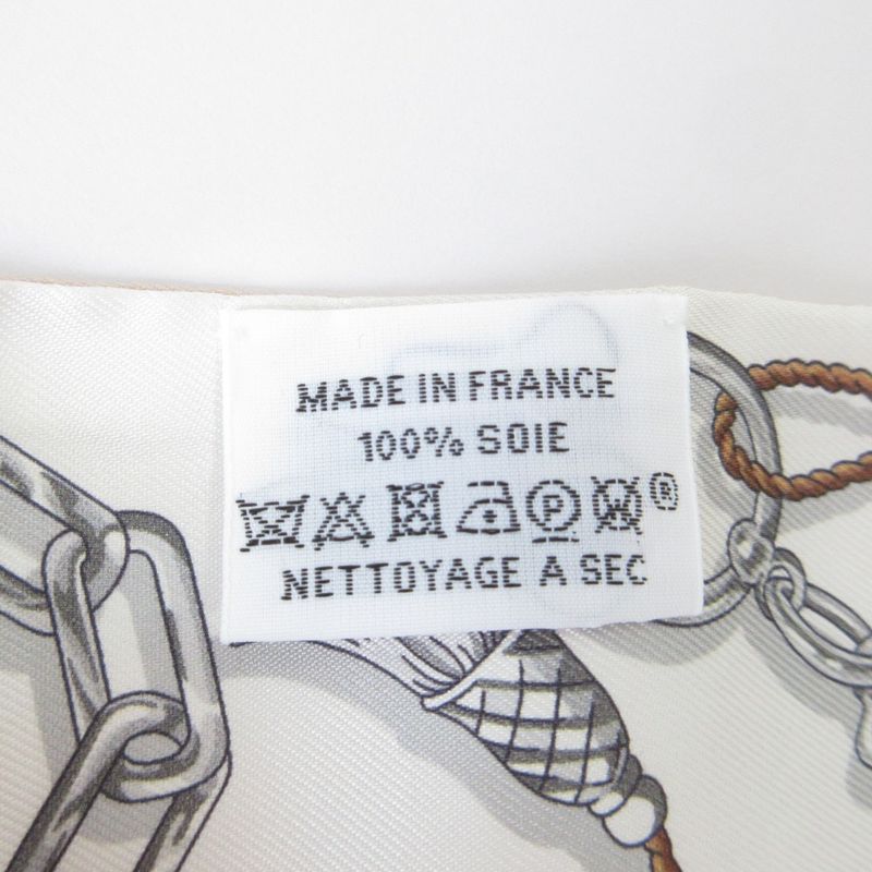 25aw Hermes C'est LA Fete Silk Tulley Scarf Beige Ladies Used