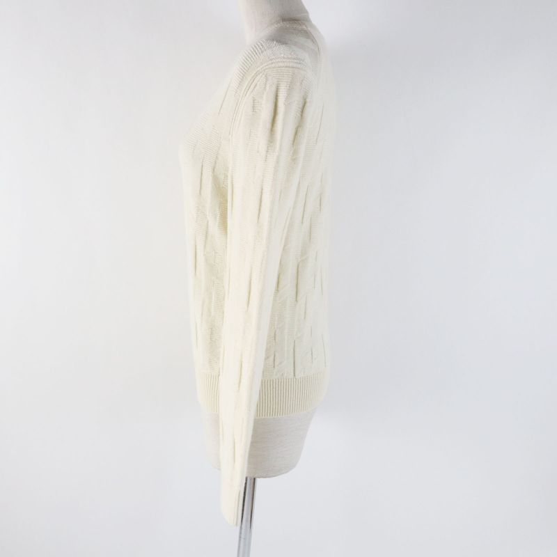 Hermes 24SS 4e2610d3 100% Wool H Motif Pattern Long Sleeves Knit Pullover