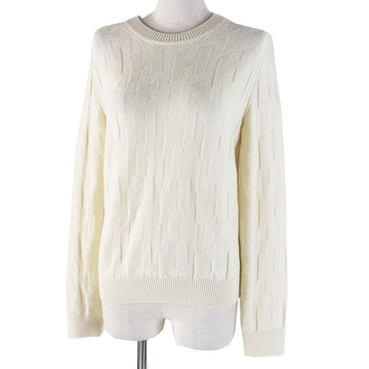 Hermes 24SS 4e2610d3 100% Wool H Motif Pattern Long Sleeves Knit Pullover