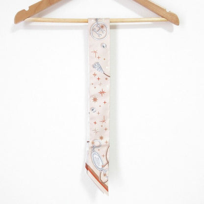 25aw Hermes C'est LA Fete Silk Tulley Scarf Beige Ladies Used