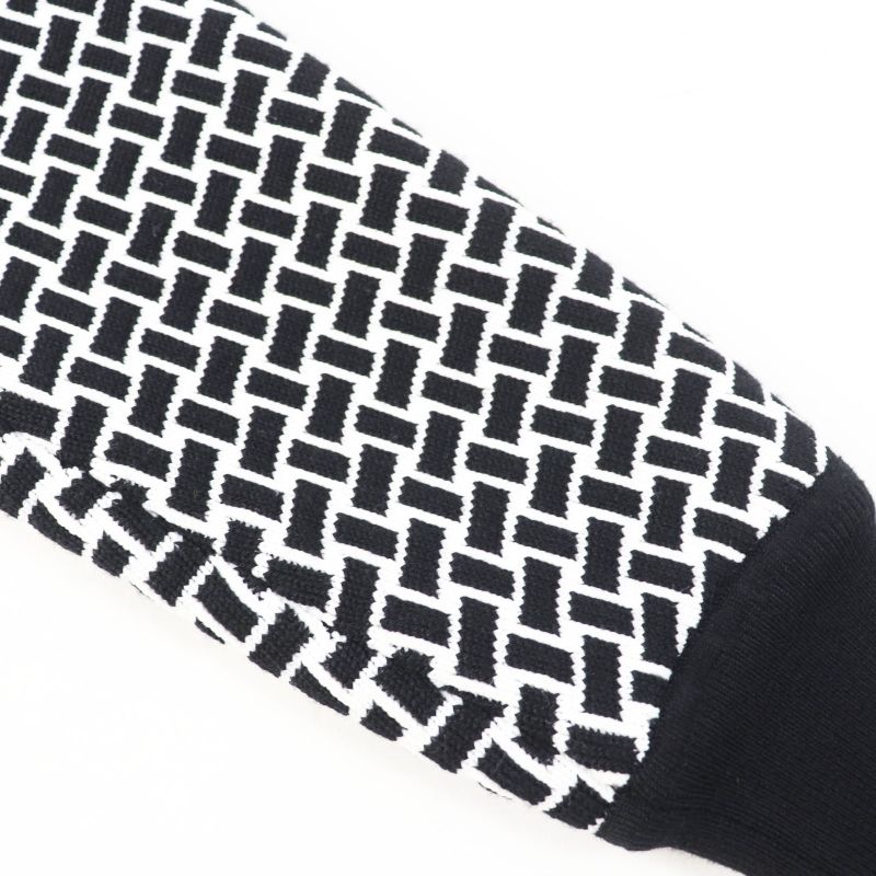 Hermes 22AW 2h2200dd Cartouche Mosaic Motif H Pattern Zip-up Knit Blouson