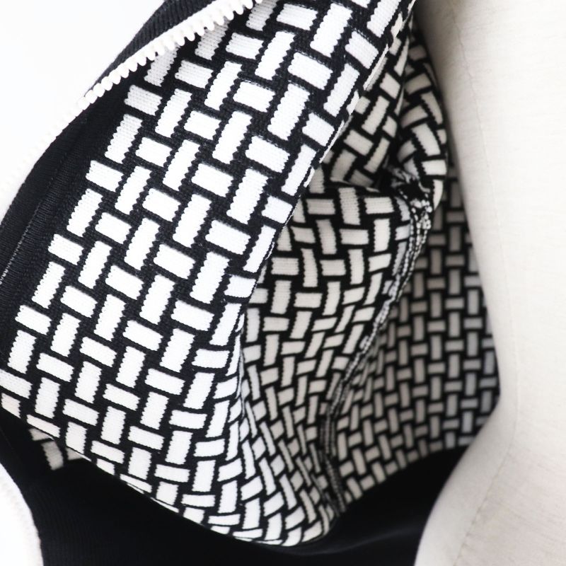 Hermes 22AW 2h2200dd Cartouche Mosaic Motif H Pattern Zip-up Knit Blouson