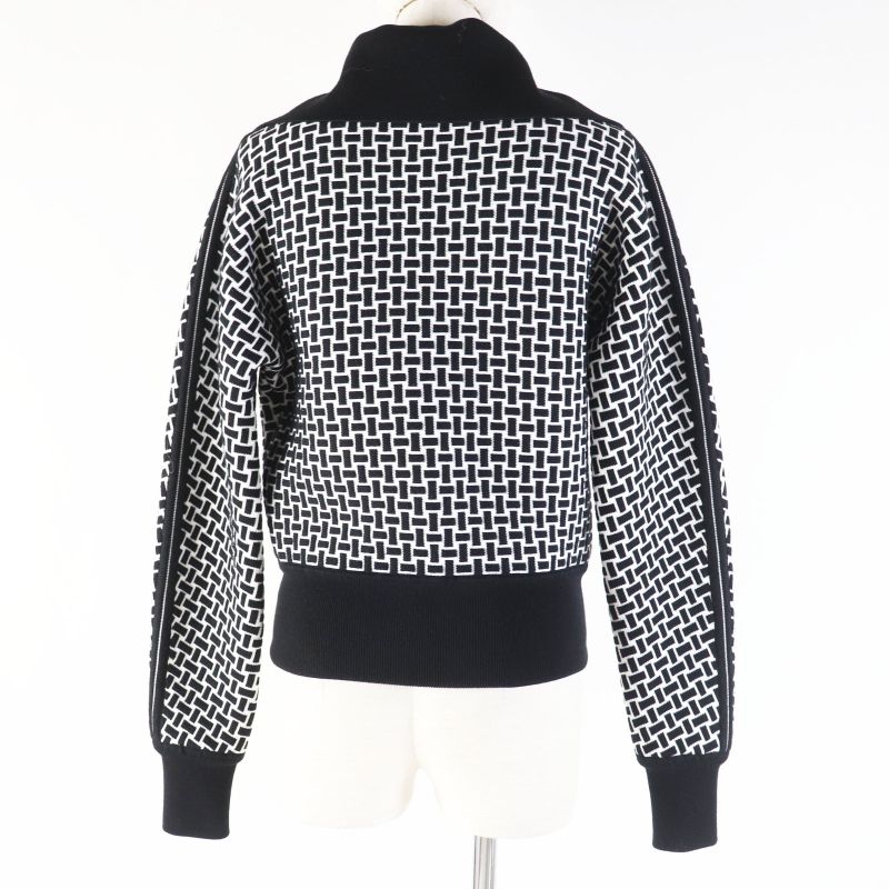 Hermes 22AW 2h2200dd Cartouche Mosaic Motif H Pattern Zip-up Knit Blouson
