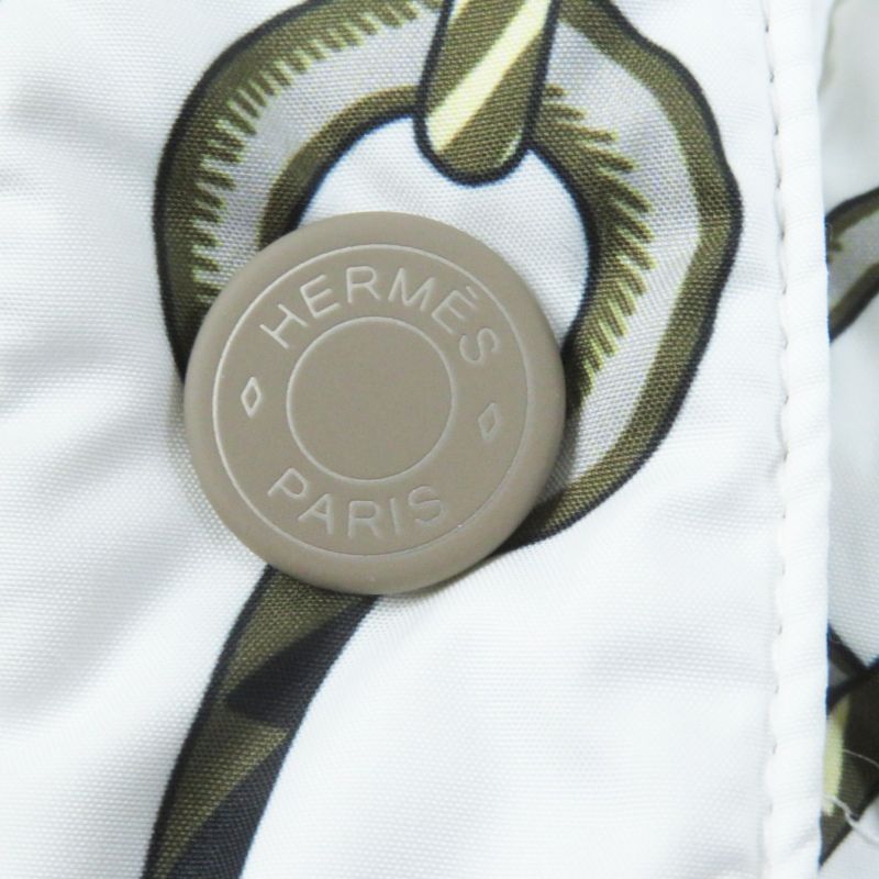 Hermes 23AW 3h0171d2 Chaine D'ancre Patterned Patch Serie Button Down Jacket