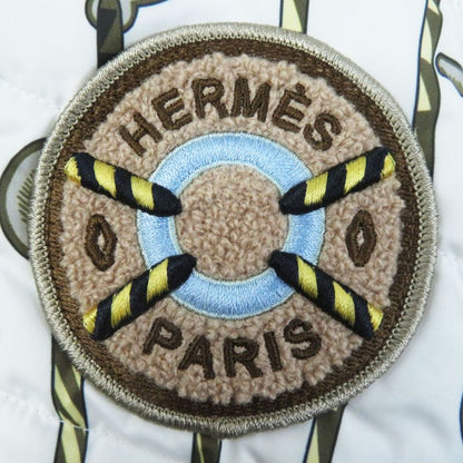 Hermes 23AW 3h0171d2 Chaine D'ancre Patterned Patch Serie Button Down Jacket