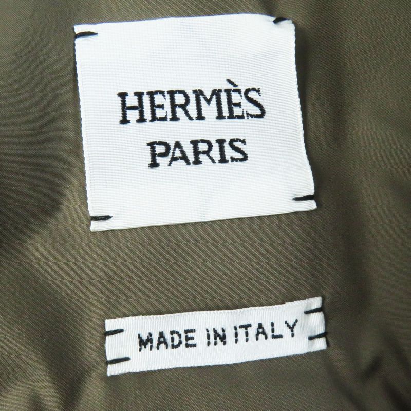 Hermes 23AW 3h0171d2 Chaine D'ancre Patterned Patch Serie Button Down Jacket
