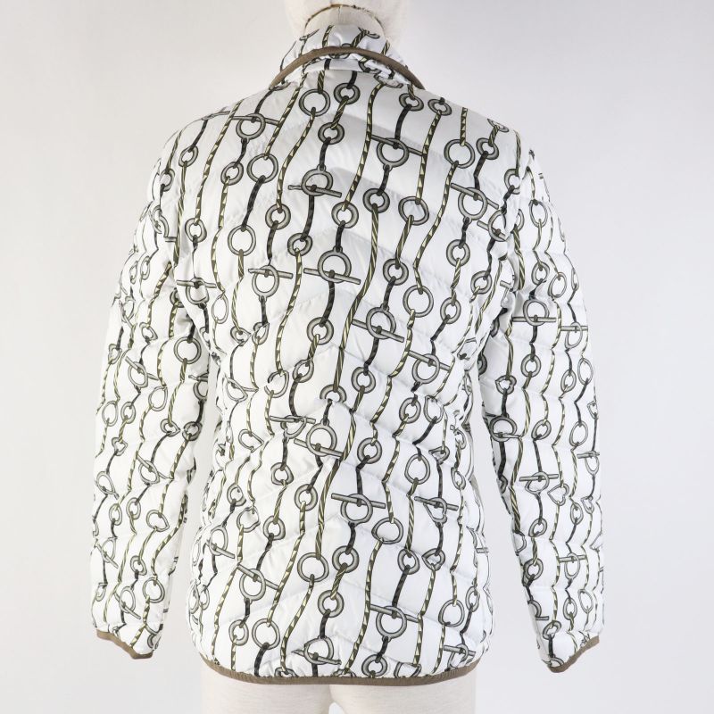 Hermes 23AW 3h0171d2 Chaine D'ancre Patterned Patch Serie Button Down Jacket