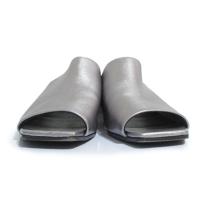 Hermes Idol Leather Mules Size 36 Equivalent to 23cm (9.06in) Silver Color