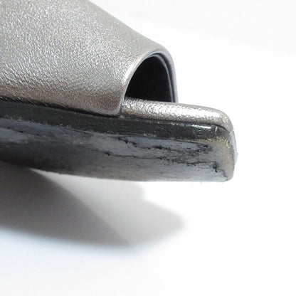 Hermes Idol Leather Mules Size 36 Equivalent to 23cm (9.06in) Silver Color