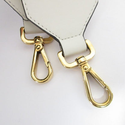 Fendi Strap You Logo Jacquard Shoulder Strap Ivory and Gold Hardware Women's