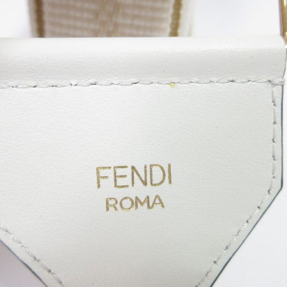 Fendi Strap You Logo Jacquard Shoulder Strap Ivory and Gold Hardware Women's
