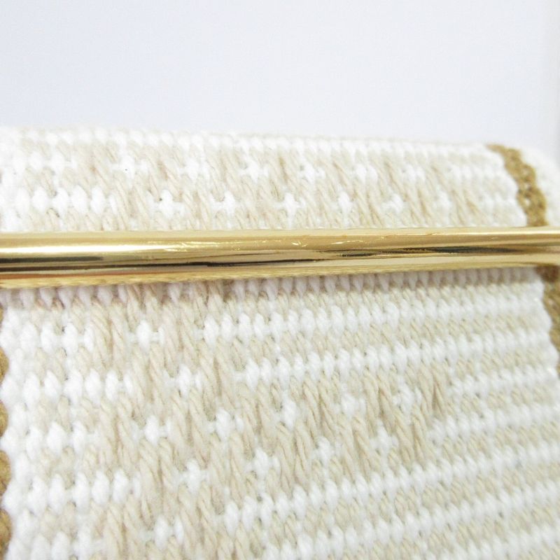 Fendi Strap You Logo Jacquard Shoulder Strap Ivory and Gold Hardware Women's