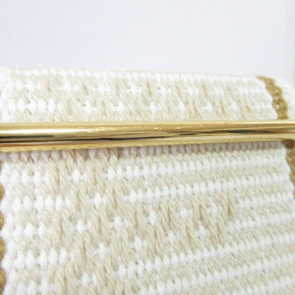 Fendi Strap You Logo Jacquard Shoulder Strap Ivory and Gold Hardware Women's