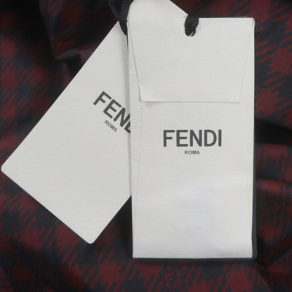  Fendi 2022 Faa864 Staggered FF Logo Hooded Reversible WZIP Coat Red Black 48