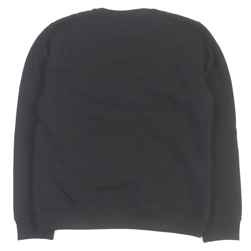 Fendi Fy0178 100% Cotton FF Logo Zucca Rhinestone Sweatshirt Black XL Made In