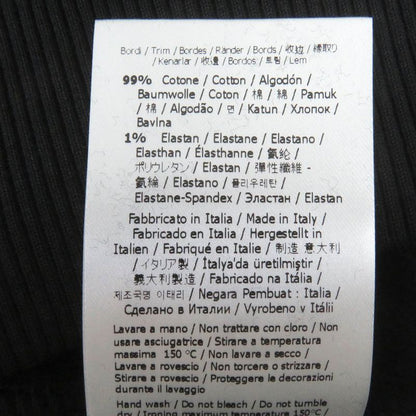 Fendi Fy0178 100% Cotton FF Logo Zucca Rhinestone Sweatshirt Black XL Made In