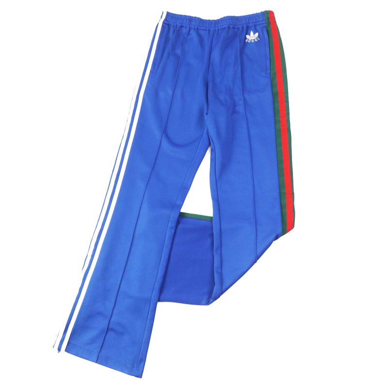 Gucci Adidas 696270 Webline Flared Jogging Pants Cobalt Blue M Made In Italy
