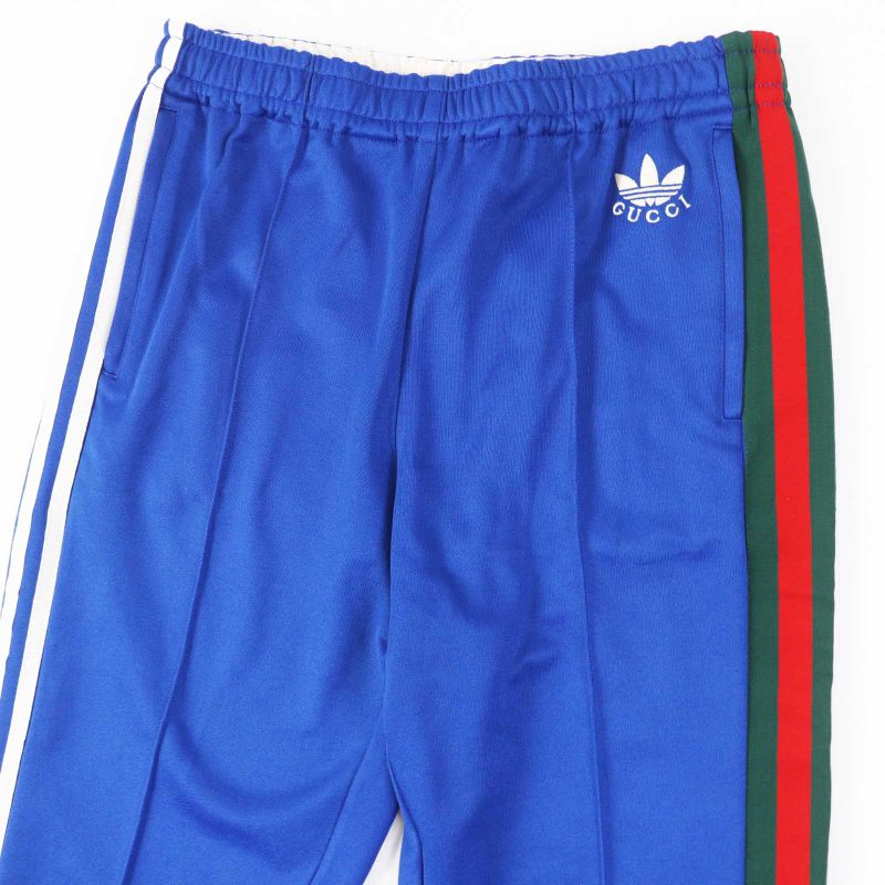 Gucci Adidas 696270 Webline Flared Jogging Pants Cobalt Blue M Made In Italy
